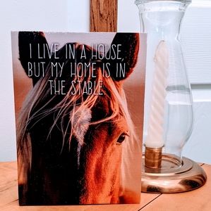 🥳🐞Nice small wooden picture of horse